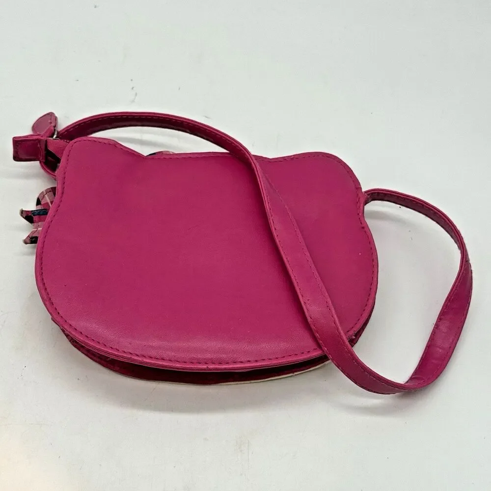 Sanrio Hello Kitty Girl's Shoulder Bag Hot Pink Zip Top 2 Interior Pockets Cute!